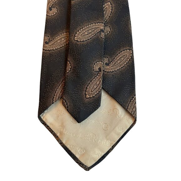 Oscar De La Renta Couture  Ties Set 56" x 3.5" Geometric & Paisley Patterns - Picture 5 of 5